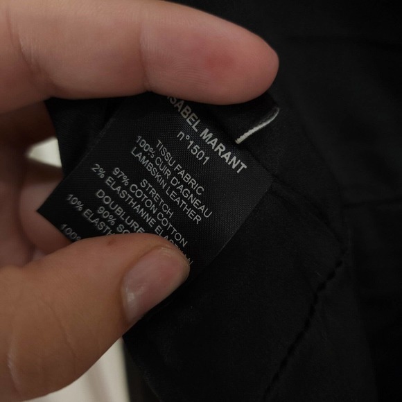 Isabel Marant Womens Dress Diana Black Lamb Leather Studded Strapless Mini Y2K 8 - Picture 12 of 12